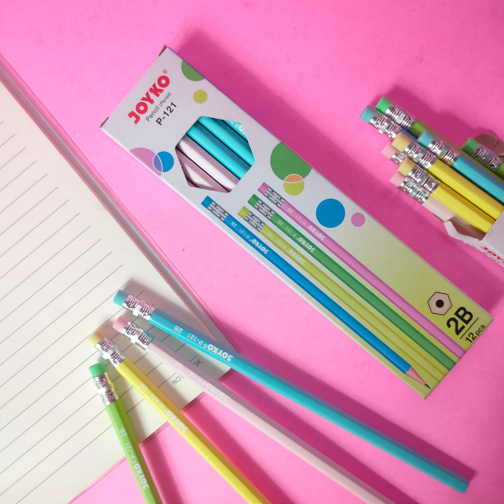 

pensil/pencil 2B JOYKO Isi 12pcs No. P-121 stationery tulis pensil pencil