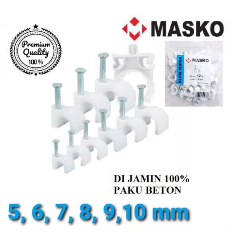 klem kabel paku baja/klem kabel masko/paku klem kabel