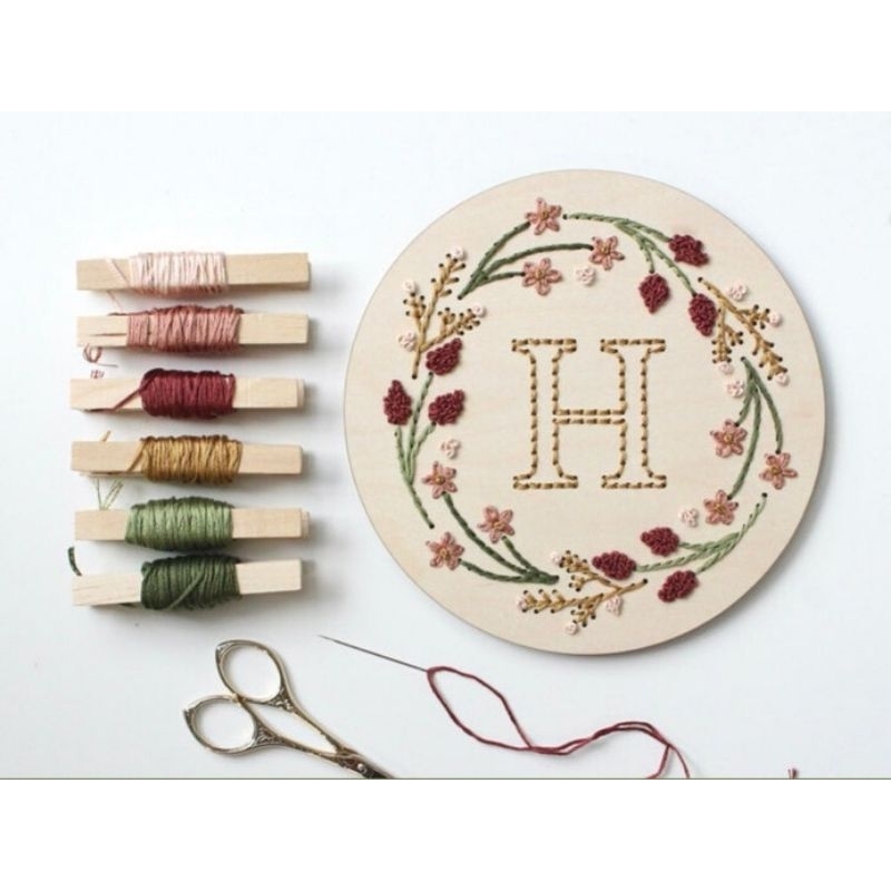 Wooden Embroidery Kit / Paket Sulam Berpola untuk Pemula / Paket Sulam Tangan / DIY Menyulam KIT / K