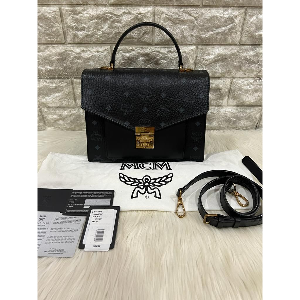 Tas Wanita Authentic Bag MCM Metis Black Branded Original Preloved