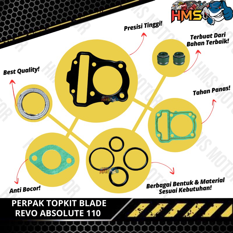 PAKING TOPSET GASKET TOP SET BLADE REVO ABSOULTE PREMIUM