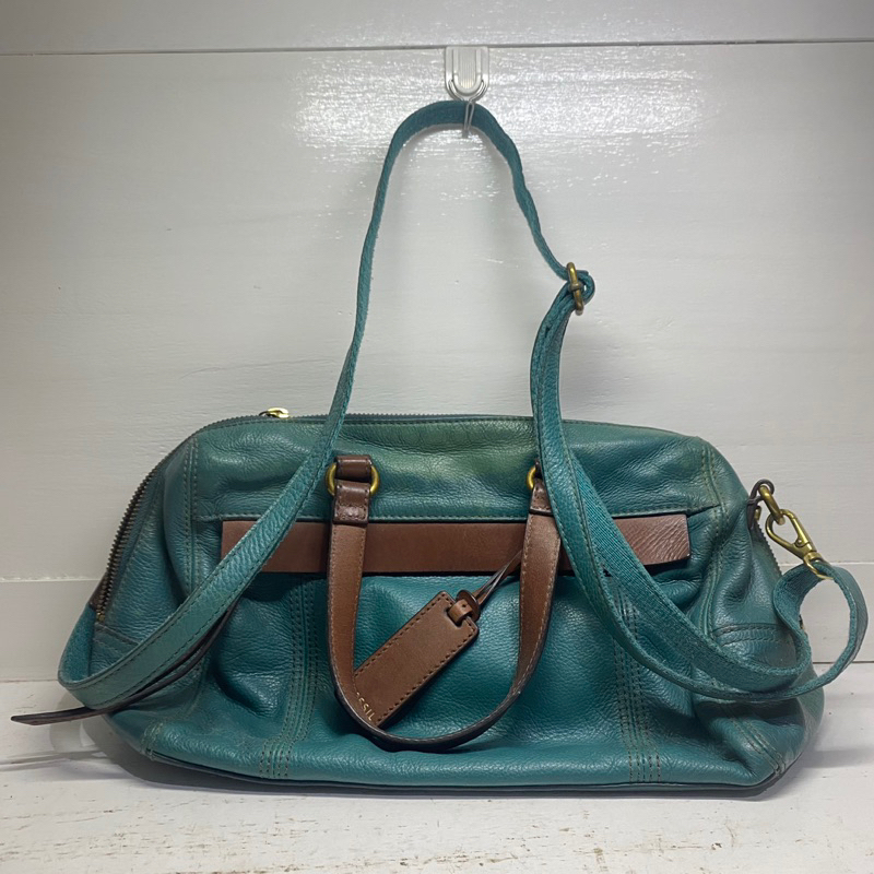 preloved bag tas second ocil foss1l green tosca bag