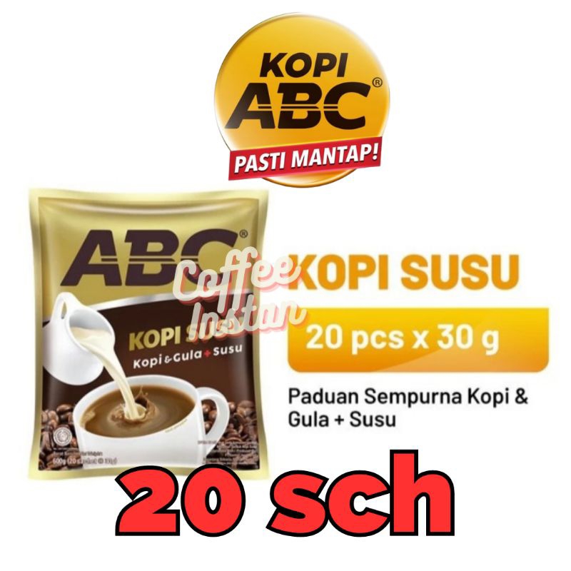 

Abc Susu Bag isi 20x30gr / Abc Susu Bag / Kopi Susu / Kopi Instan / Coffee Instan / Kapal Api