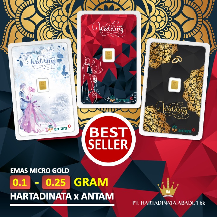 LM Logam Mulia Emas Hartadinata x Antam 0.1 - 0.25 gram 0,1 - 0,25 gr Kado Pernikahan Kawinan Weddin