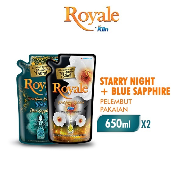 Royale Pelembut Pakaian Starry Night 650ml + Blue Sapphire 650ml