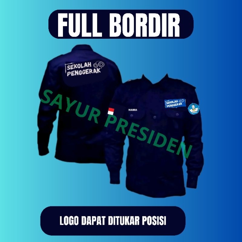 Ukuran besar sekolah penggerak baju sekolah Penggerak seragam sekolah penggerak kemeja sekolah Pengg