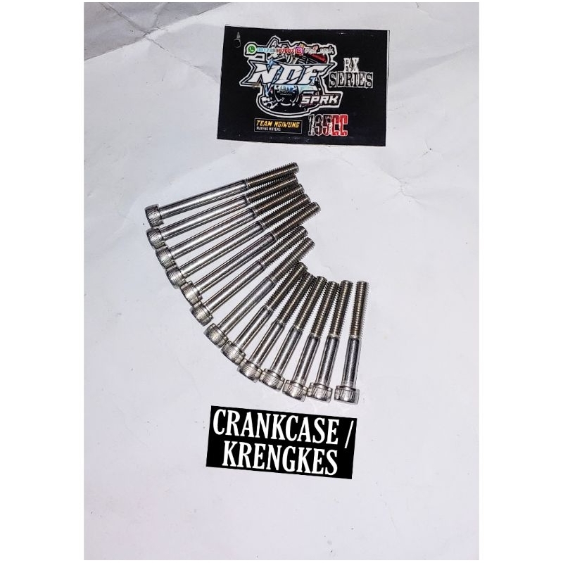 BAUT L CRANKCASE RX KING STAINLESS FULL SET RXK RXS KRENGKES CRANGKES RX KING RXKING YT  STEINLESS S