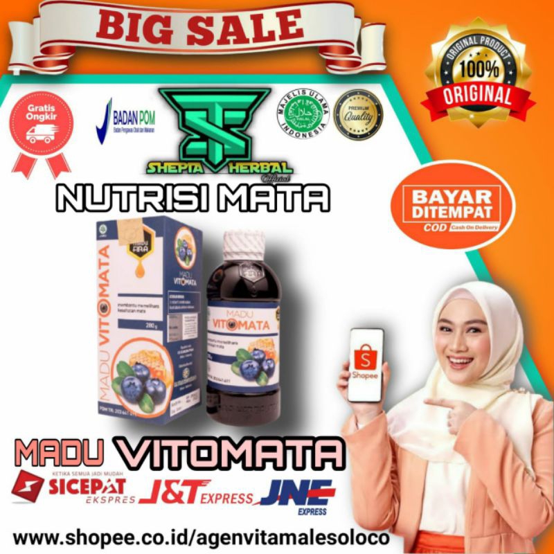 

Paket 3 Botol Madu Vitomata Asli Original Madu Herbal Mengatasi Mata Mines Mata Merah Berair katarak Glukoma