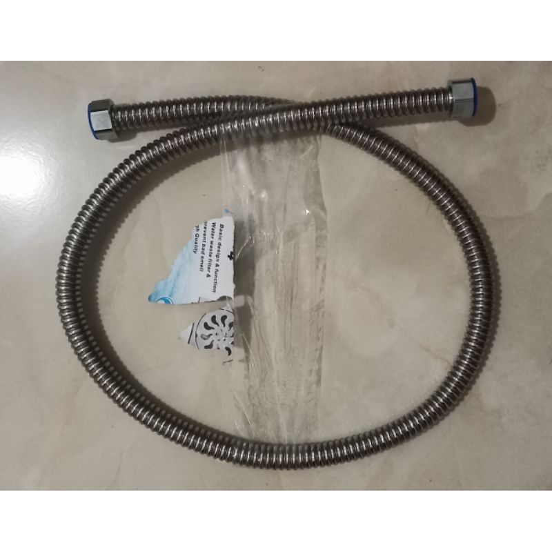 Slang selang stenlis fleksibel sambungan shower mandi air panas - dingin