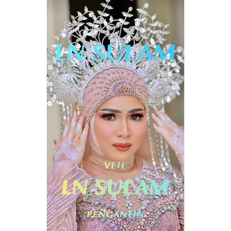 Slayer Pengantin Veil Akad Kerudung seragaman Gamis dan Dress Tunik Jilbab Mahkota wisuda hijab inst