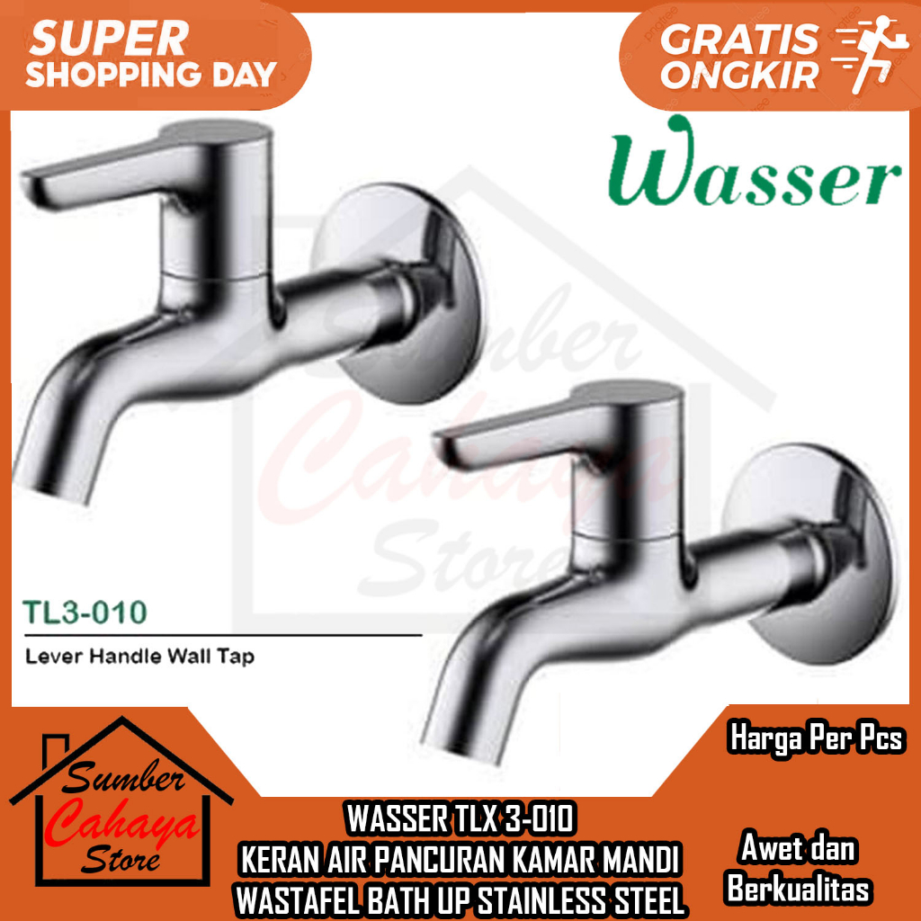 WASSER TL 3-010 KERAN AIR  WASTAFEL BATH UP BETAP CUCI PIRING MANCI STAINLESS KERAN DINDING AIR DING