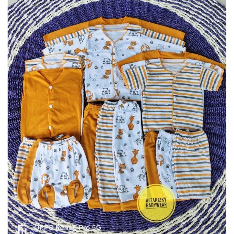 FATMAbaby - set baju+celana bayi serian warna Mustard