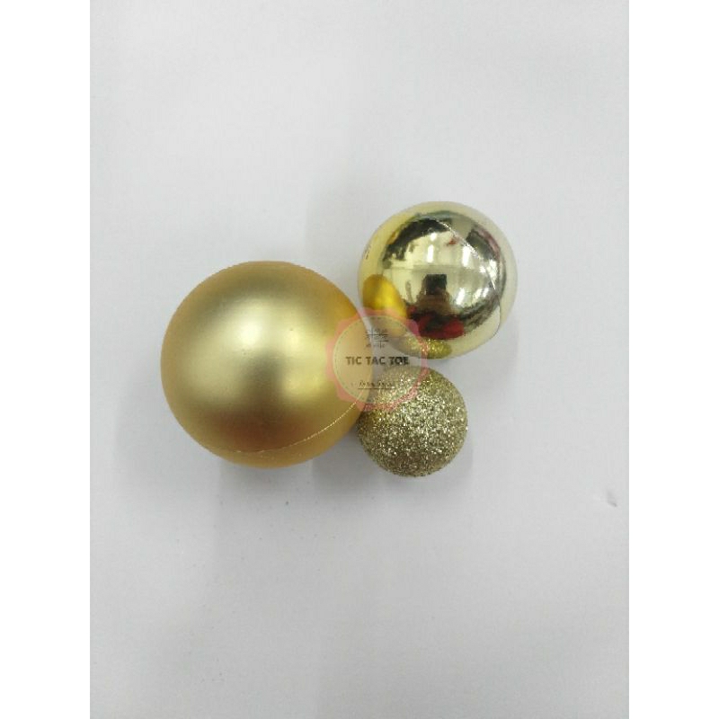 

Hiasan Balon Gold isi (3pcs) / Hiasan Kue Balon