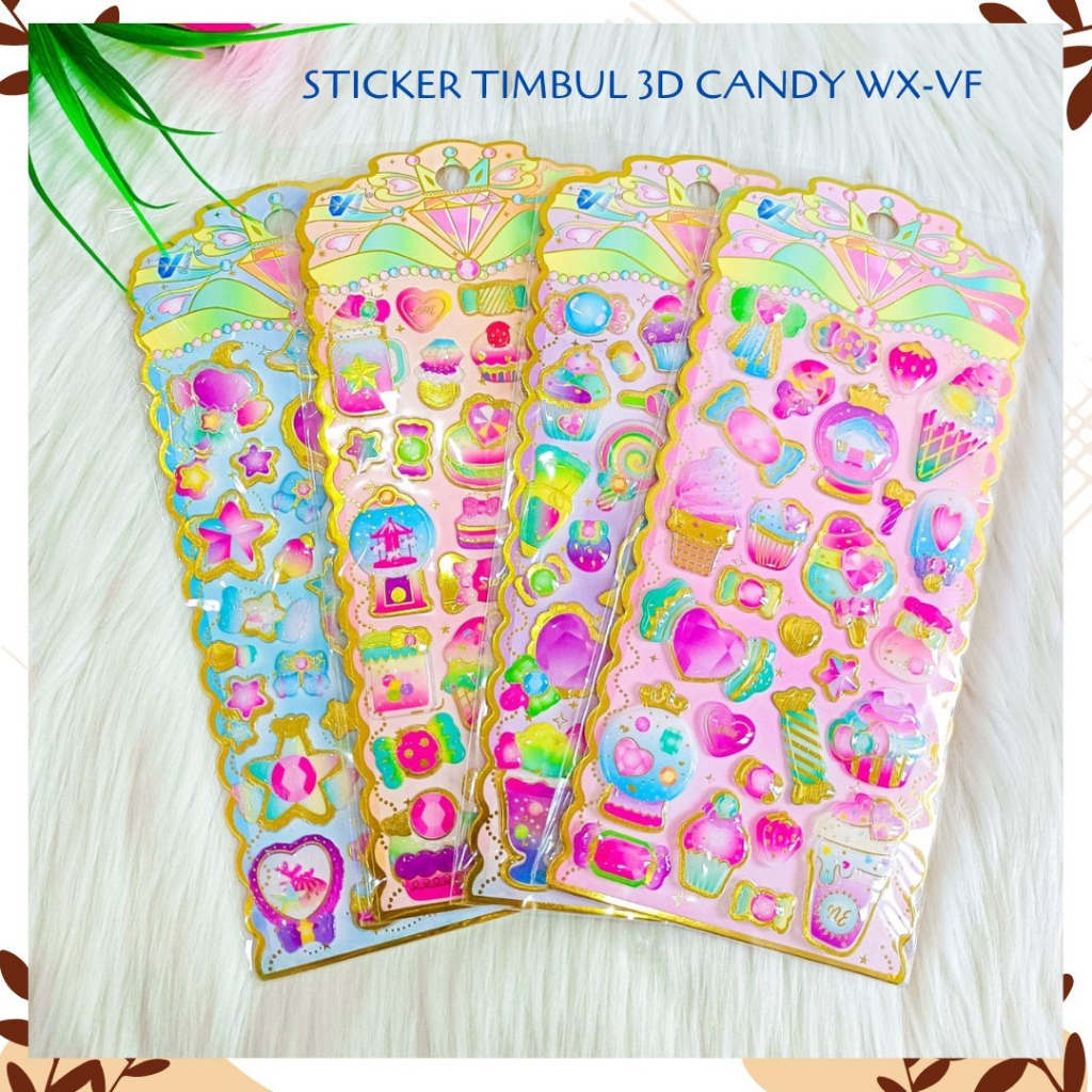 

STICKER TIMBUL 3D CANDY WX-VF STICKER TERMURAH COD ORIGINAL KARAKTER LUCU IMUT KADO UNIK