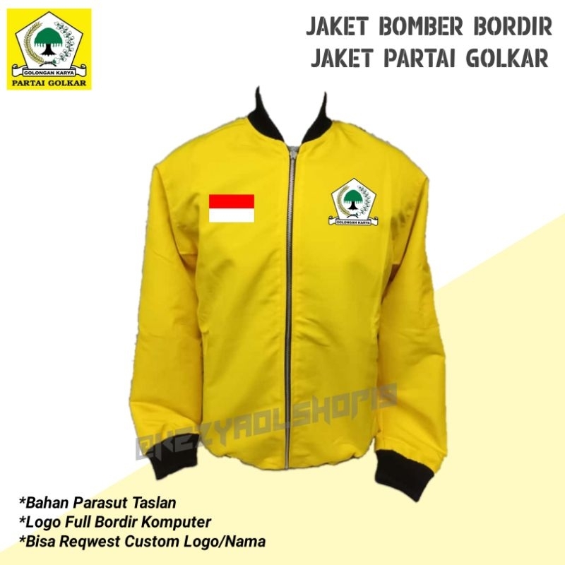 Jaket GOLKAR FULL BORDIR Jaket Seragam Partai Golkar