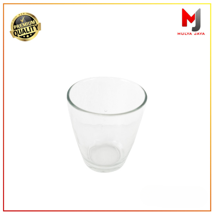 Mulya Jaya Gelas Kopi Kaca Non Gagang Kecil 1Pcs Gelas Kaca Transparant