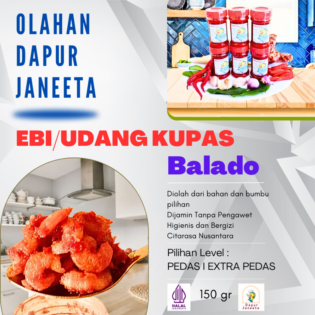 

EBI/UDANG KUPAS BALADO By DAPUR JANEETA