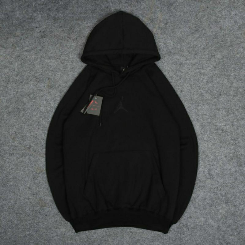 Sweater Hoodie Jordan Reglan Black Fullteg & Lebel Premium Quality