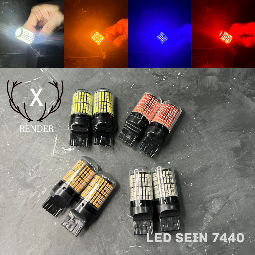 Lampu Sein LED 7440 T20 144 SMD LED Sein Mundur Senja MOBIL