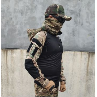 Kaos Combat Shirt BDU 732 Baju Tactical Hoodie Lengan Panjang