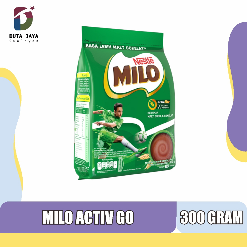 

Milo Activ Go Susu Nestle Cokelat 300 Gram