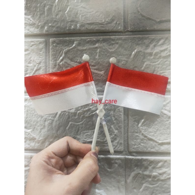 Bendera Tempel Kaca Bendera Ceplok Aksesoris Mobil Merah Putih