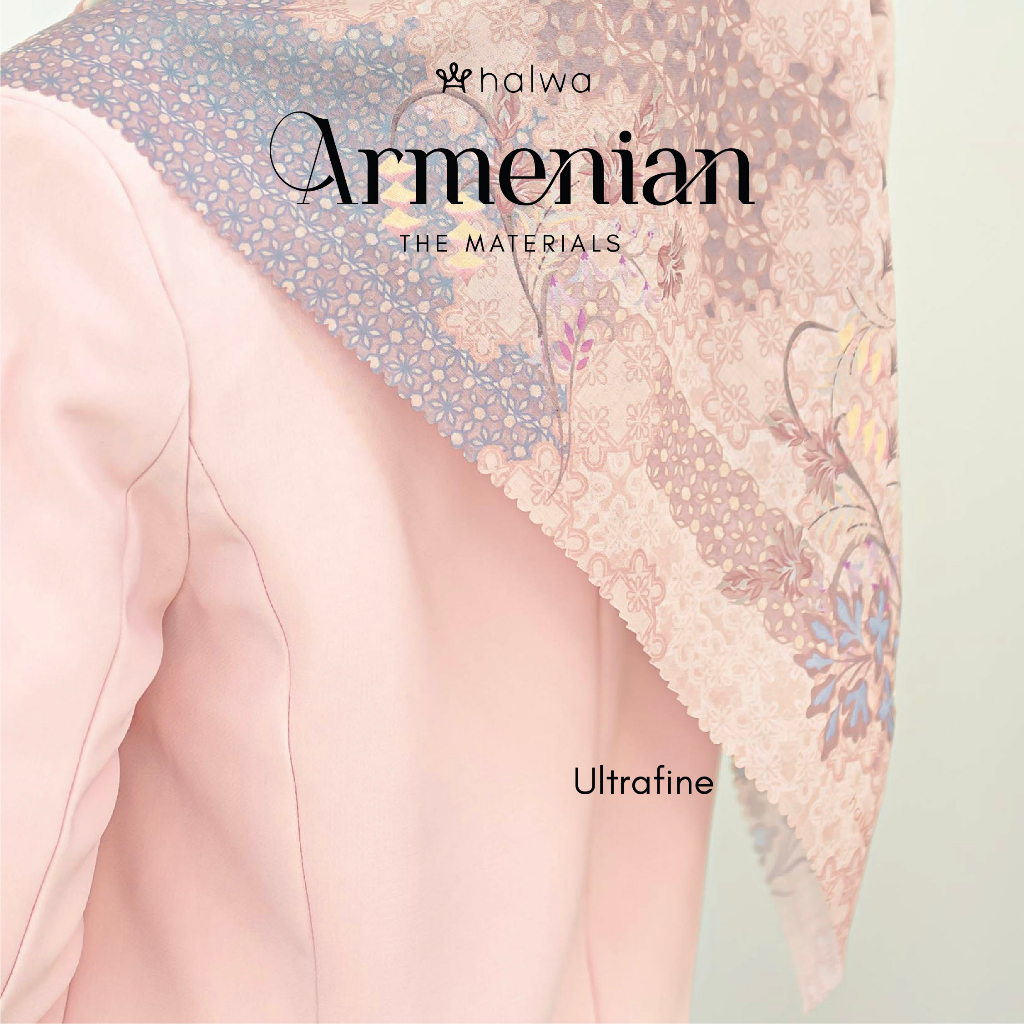 Halwa Scarf Armenian Series Hijab Segi Empat Motif Premium Wanita