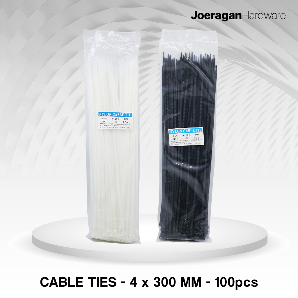 

Kabel Ties 4x300mm isi 100pcs Nylon Cable Tie Besar 30cm Insulock Tis 30 cm 4 x 300 mm Insulok pcs Panjang