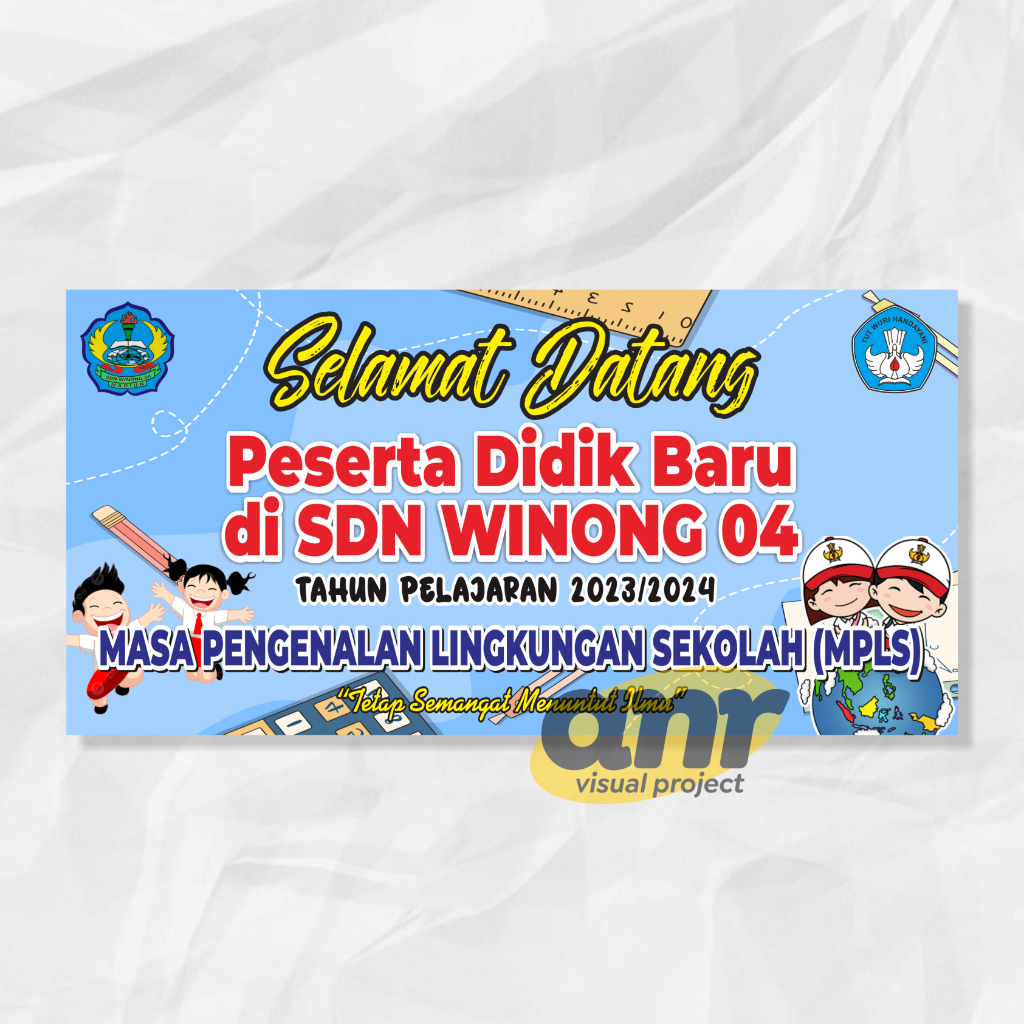 SPANDUK / BANNER PPDB / SPANDUK MPLS SEKOLAH / BANNER PPDB MPLS SEKOLAH MURAH - FREE DESAIN