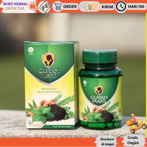 

Kapsul gurah Obat Batuk Gurah MAXS Herbal Pereda Batuk isi 60 kapsul