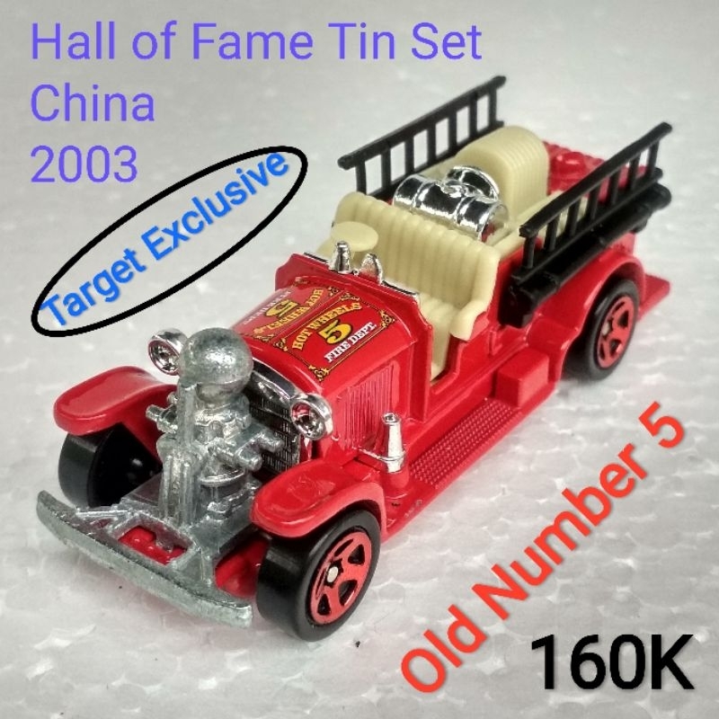 Hot Wheels Hall of Fame Tin Set Damkar Pemadam Kebakaran Old Number 5 Target Exclusive