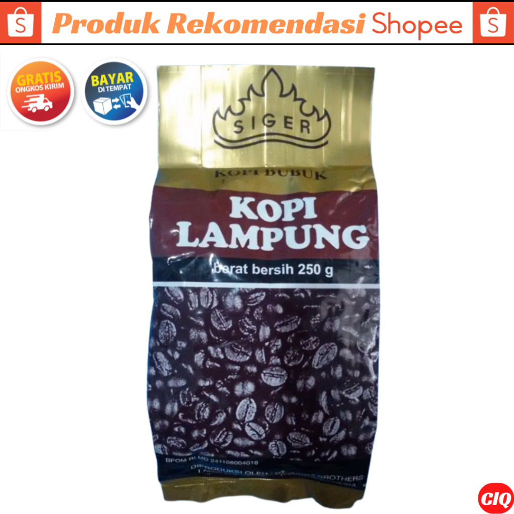 

Kopi Lampung Asli Original Cap Siger Robusta Original Kemasan 50 gram