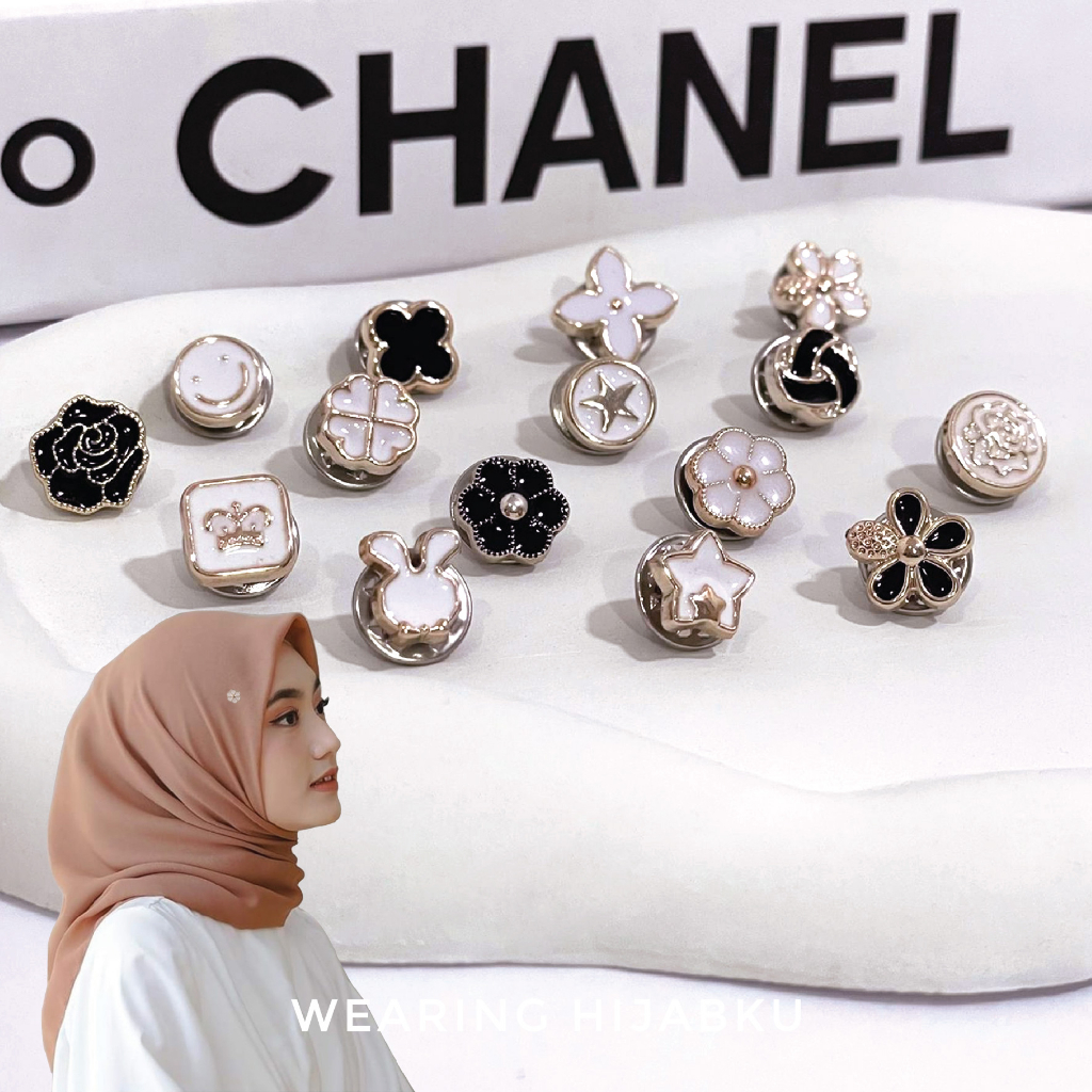 Bros Pin Aksesoris Fashion Hijab / Kerudung Wanita Muslim I Enamel Pin Kecil Lucu I Bros Jilbab Jake