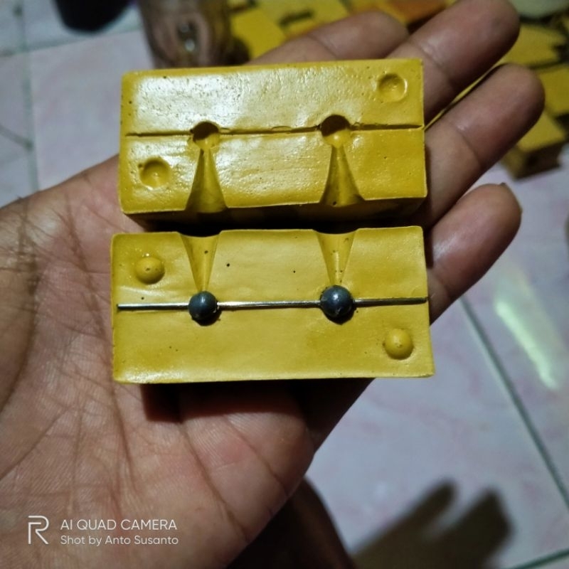 Moulding Cetakan Timah Pancing Bentuk Mrica Isi 2
