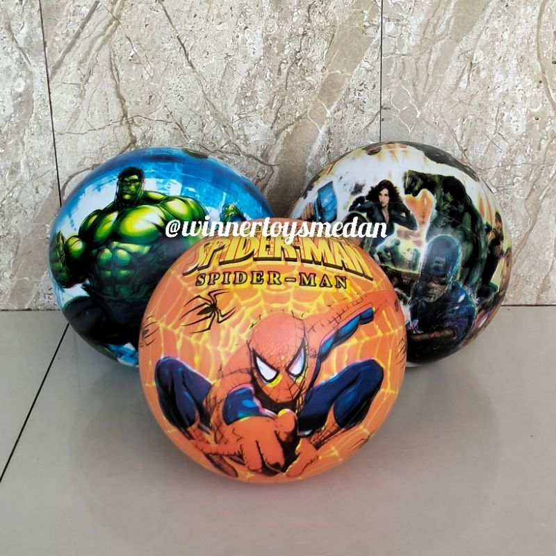 Mainan Bola Karet Anak / Bola Karet Motif / Bola Basket Karet / Bola Karet Semangka