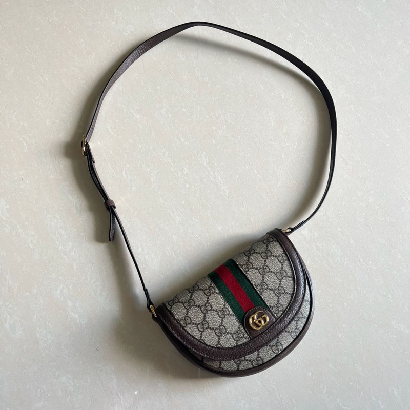 Gucci GG ophidia mini sling bag in beige/ebony/brown