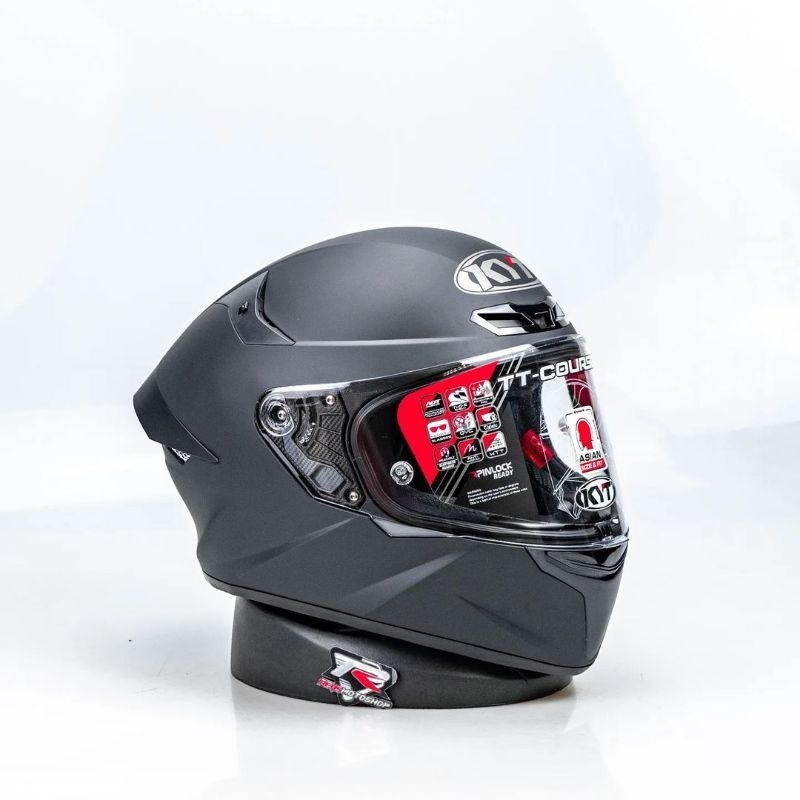 Helm KYT TT Course Black Matt / TTC Black Doff / TTC Hitam Doff / Original