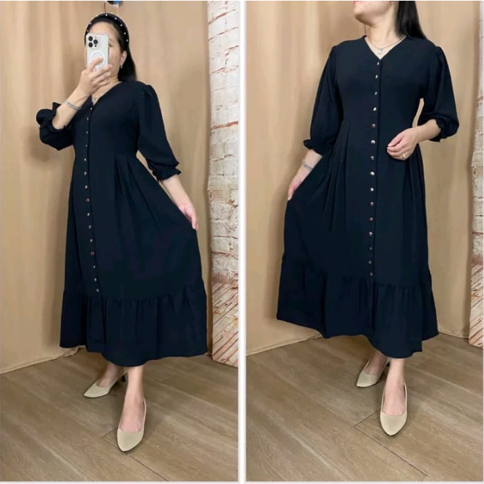 Giovani Midi Dress Crinkle Airflow Premium Import