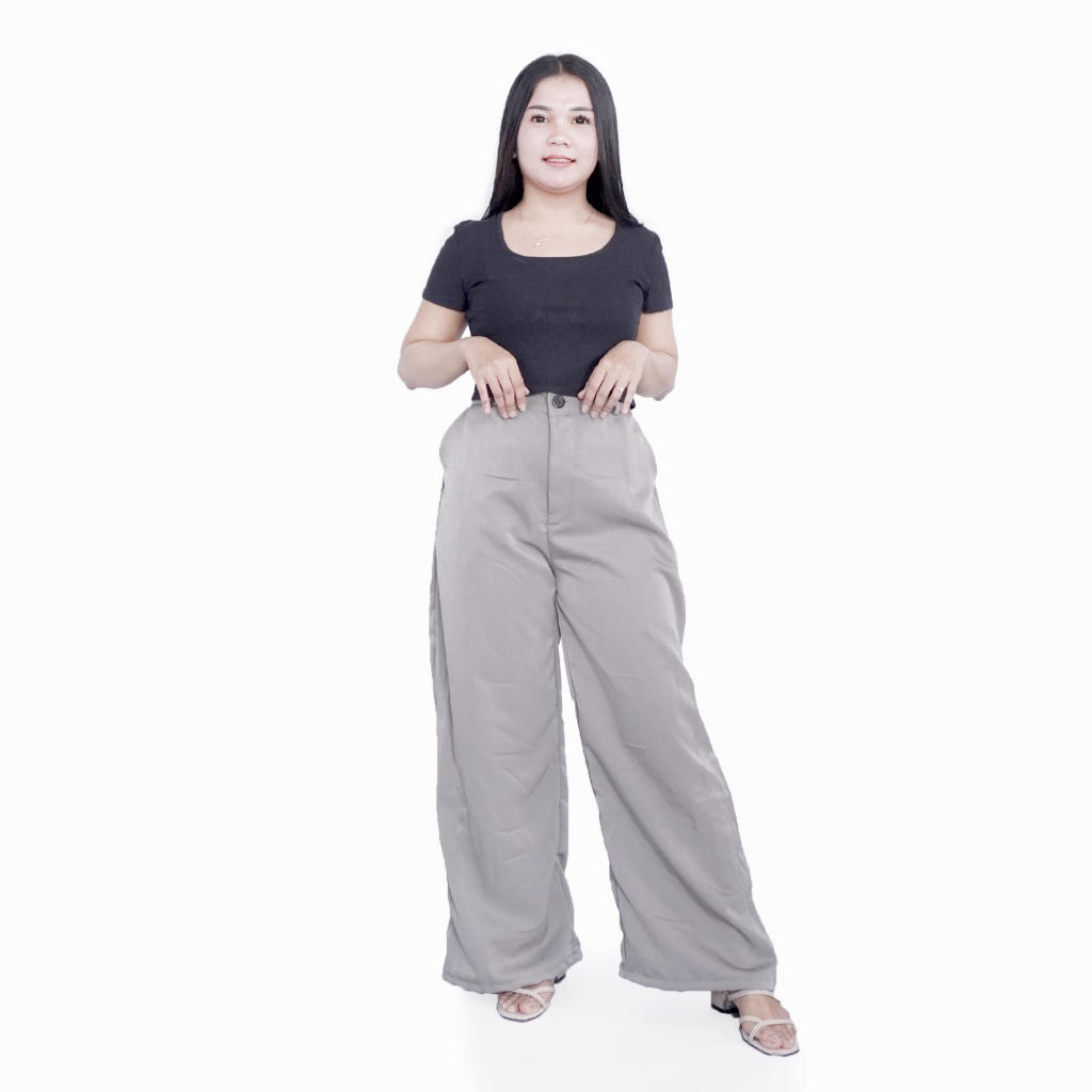 Celana Kerja Kantor Kulot Sopan BigSize 8L,6L,5L,4L,2L,XL, all size, / Celana Panjang Jumbo Modern / Celana Karet Wanita Kekinian Model Terbaru / Celana Kerja Bahan Formal Seragam OverSize / Celana Basic Hitam Navy Grey Lime / Putri Nasya