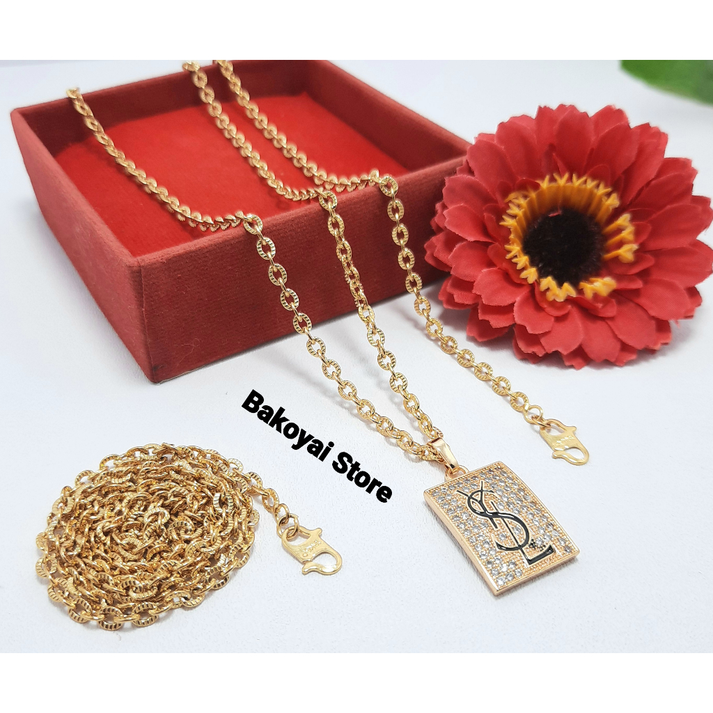 Arenajewerly Kalung Xuping Gold Plus Liontin Panjang 60 Cm Kalung Xuping Cantik Wanita Kalung Murah