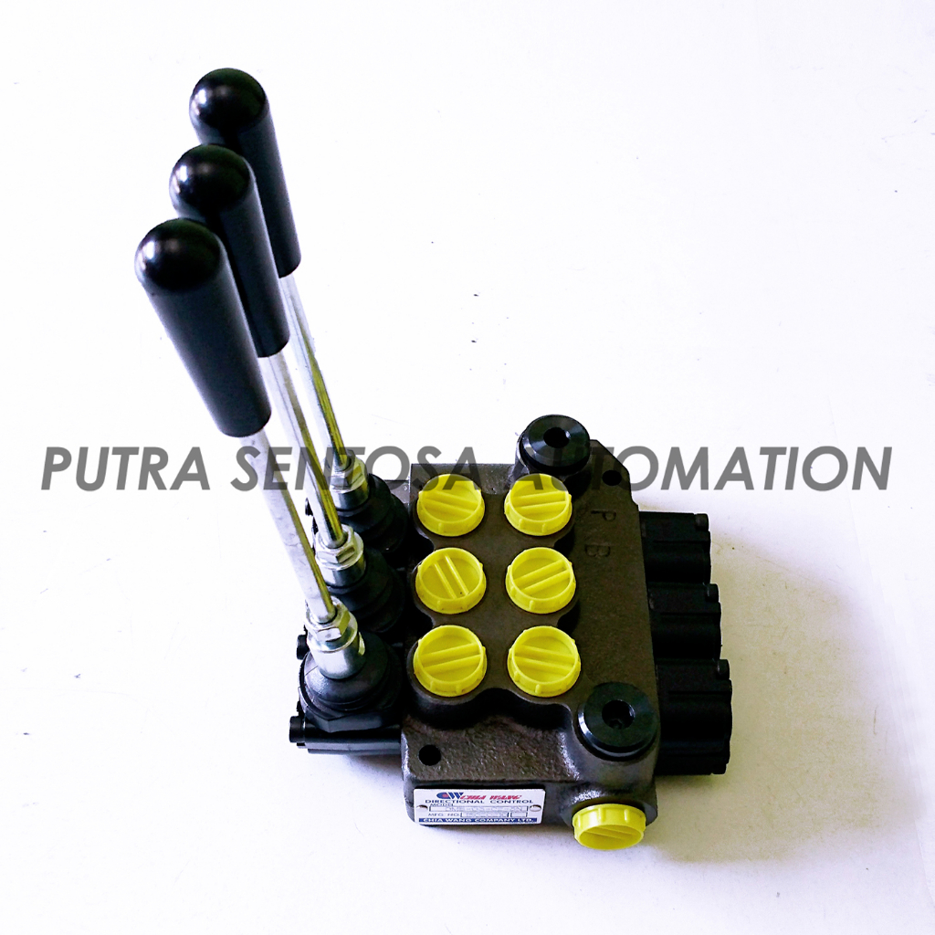MONOBLOCK DIRECTIONAL CONTROL VALVE 3/8" 35LPM 350BAR 3 BANK SPRING CHIA WANG DMB-03-C2-3N