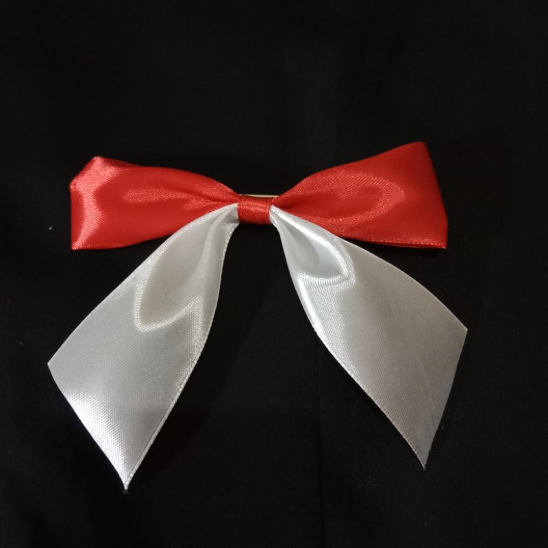 Jepitan Merah Putih Casual - Red White Casual Hairclip
