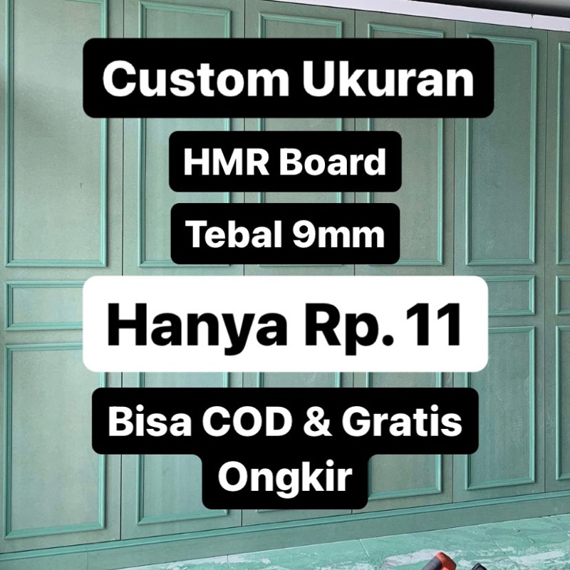 Custom Ukuran HMR Board 9mm Papan MDF Hijau