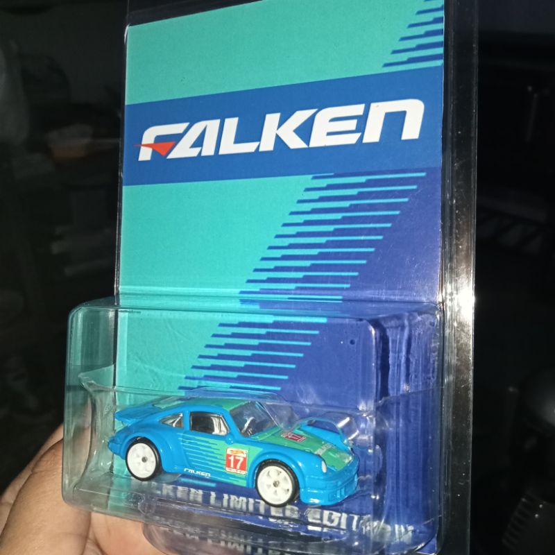 Custom Card FALKEN Porsche 934 Turbo RSR Blue Rare Vhtf Rubber Tires Free Protector Hw Hot Wheels Ho
