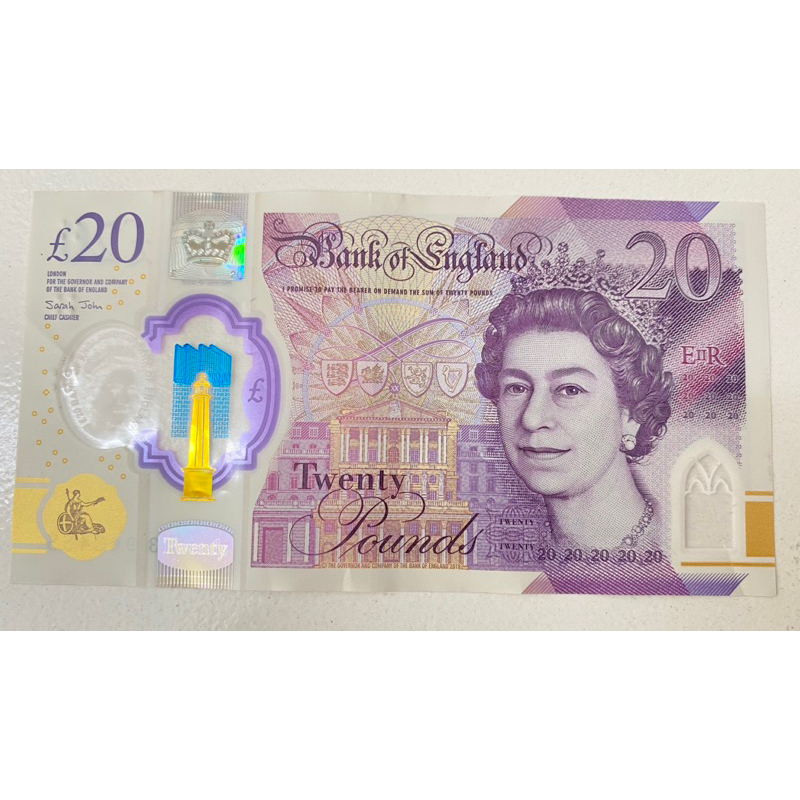 Uang Kertas Asing ASLI 20 Poundsterling