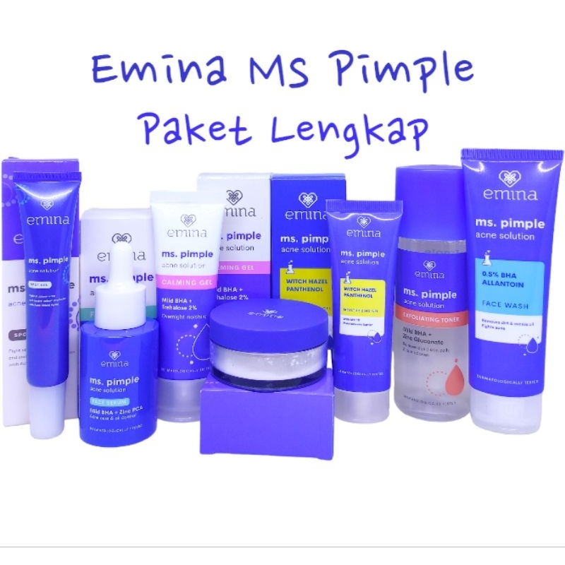 Paket Emina Ms Pimple Acne Solutions / Emina Ms Pimple Series / Paket Skincare Remaja / Paket Skinca