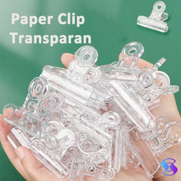 

JC Klip Penjepit Kertas Paper Clip Plastik Bening Ukuran 50mm