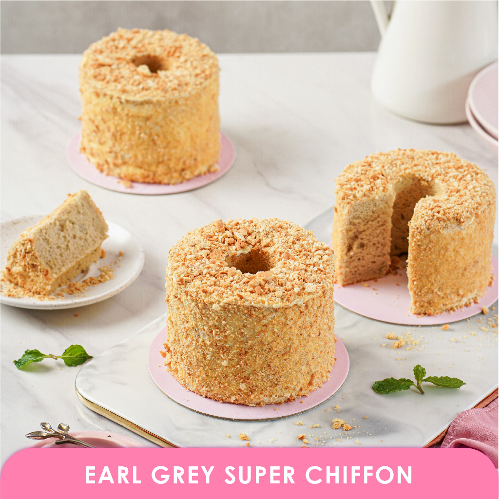 

C BAKES – Kue Bolu Teh Earl Grey Twinnings Topping Marie Regal Susu Super Chiffon Cake HALAL