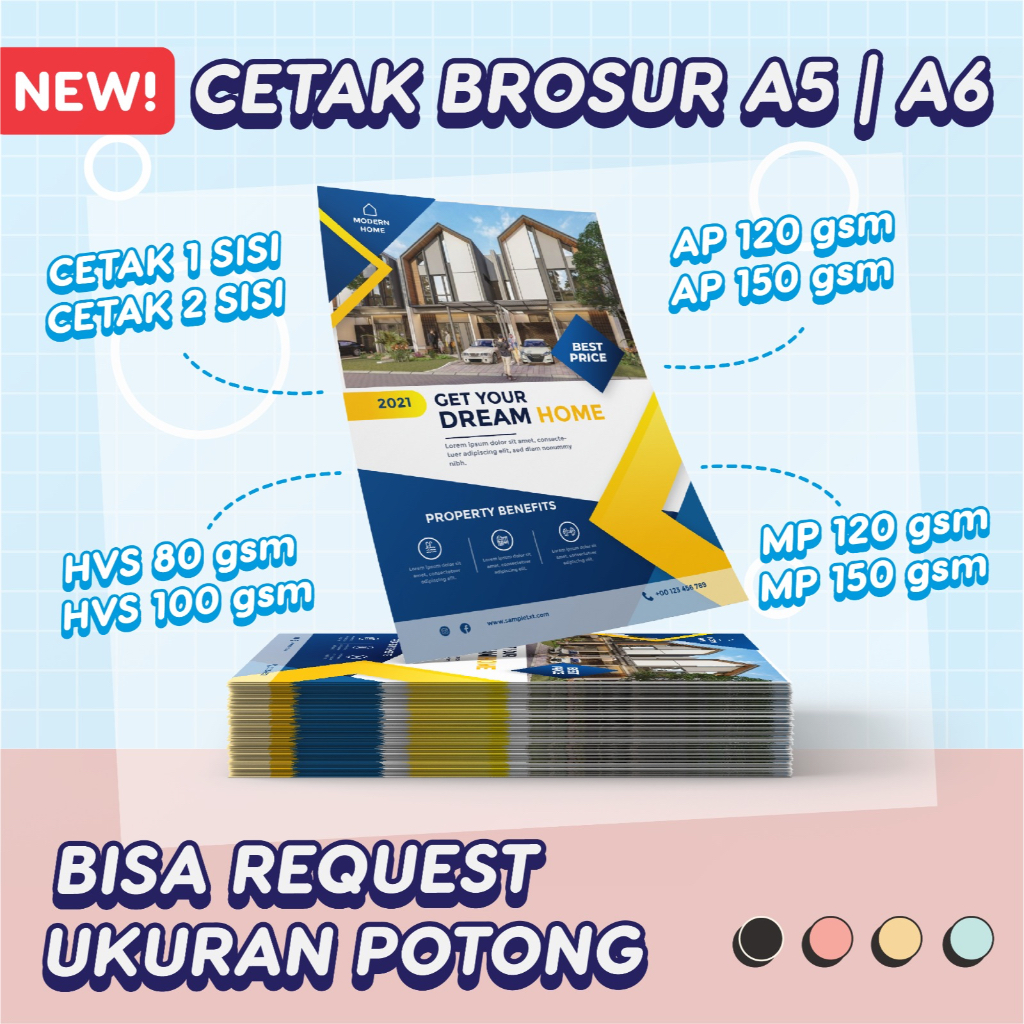 

Cetak Brosur Custom A5 1 Sisi Leaflet Promosi 2 Sisi A6