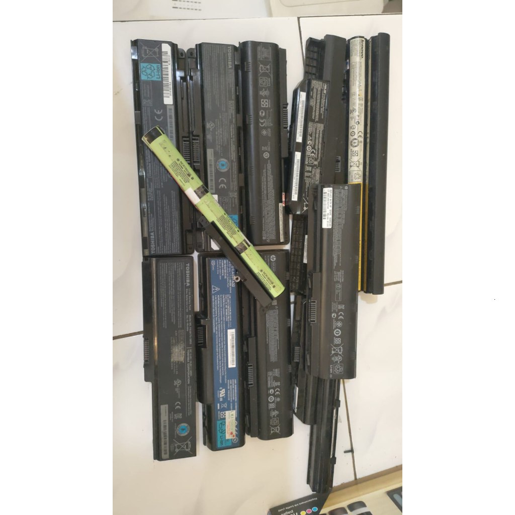 Baterai laptop drop bekas copotan segel
